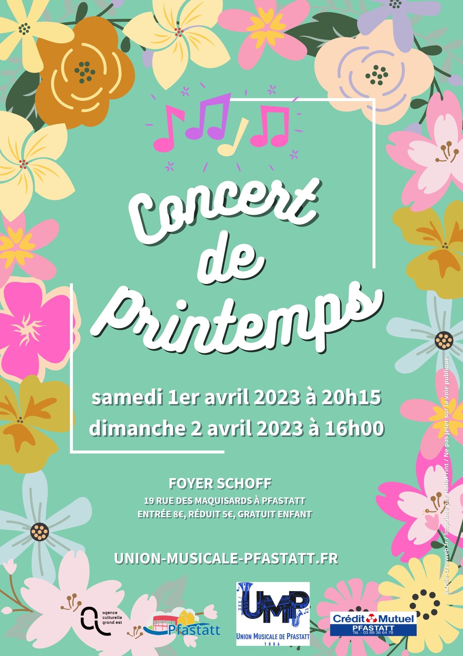 affiche pour le concert