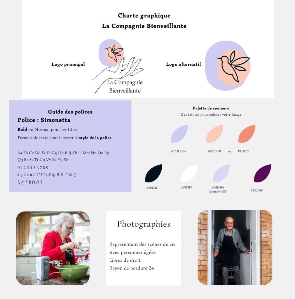 charte graphique compagnie bienveillante