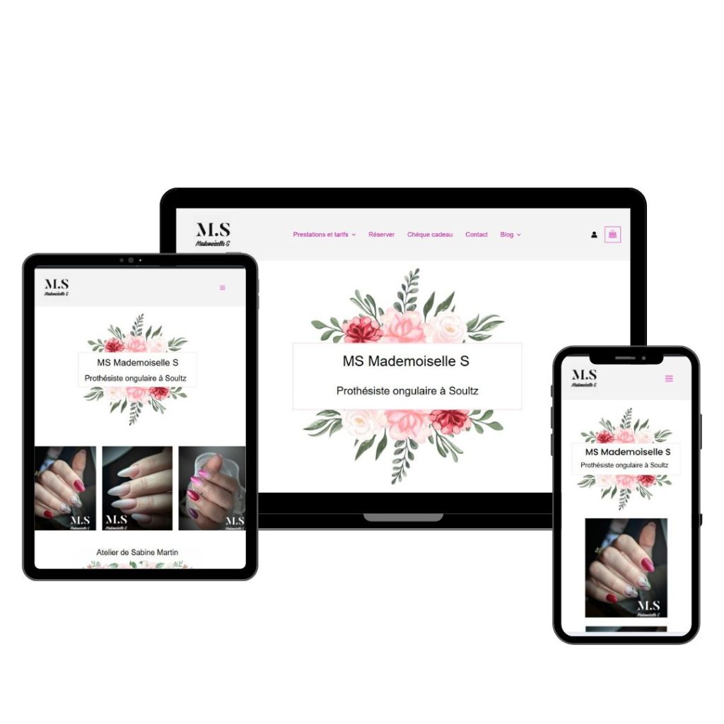 site internet pour une prothesiste ongulaire en alsace