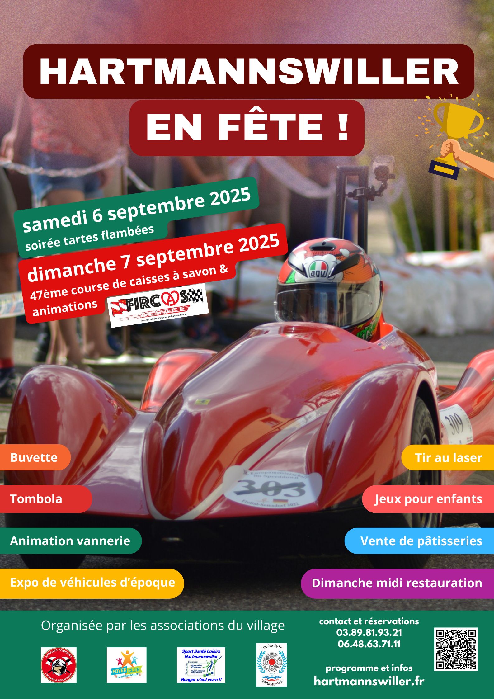 affiche fête du village dans le haut-rhin
